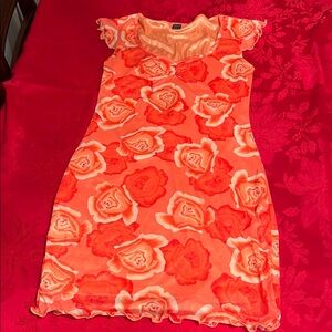 Floral Orange Dress size small